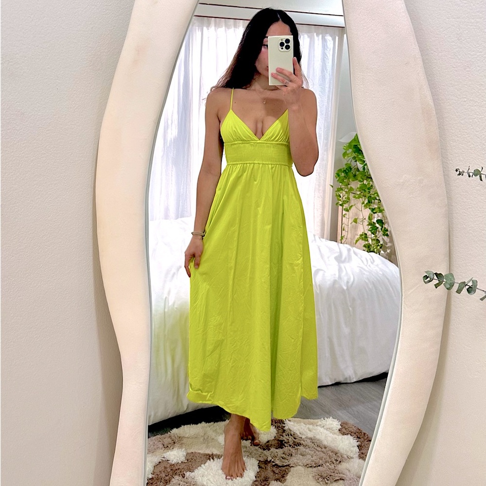 Zara lemon lime maxi dress